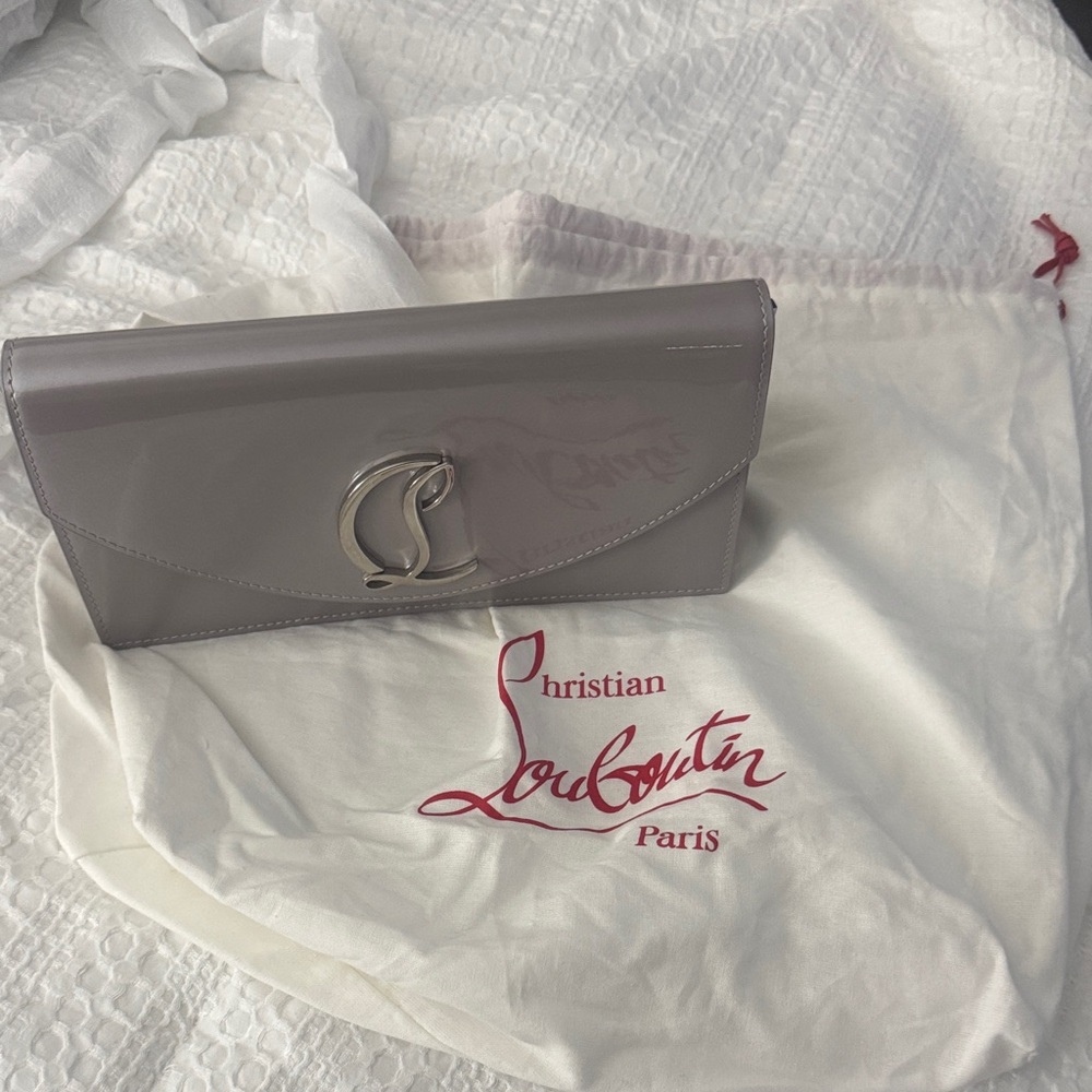 Christian Louboutin Taupe Clutch